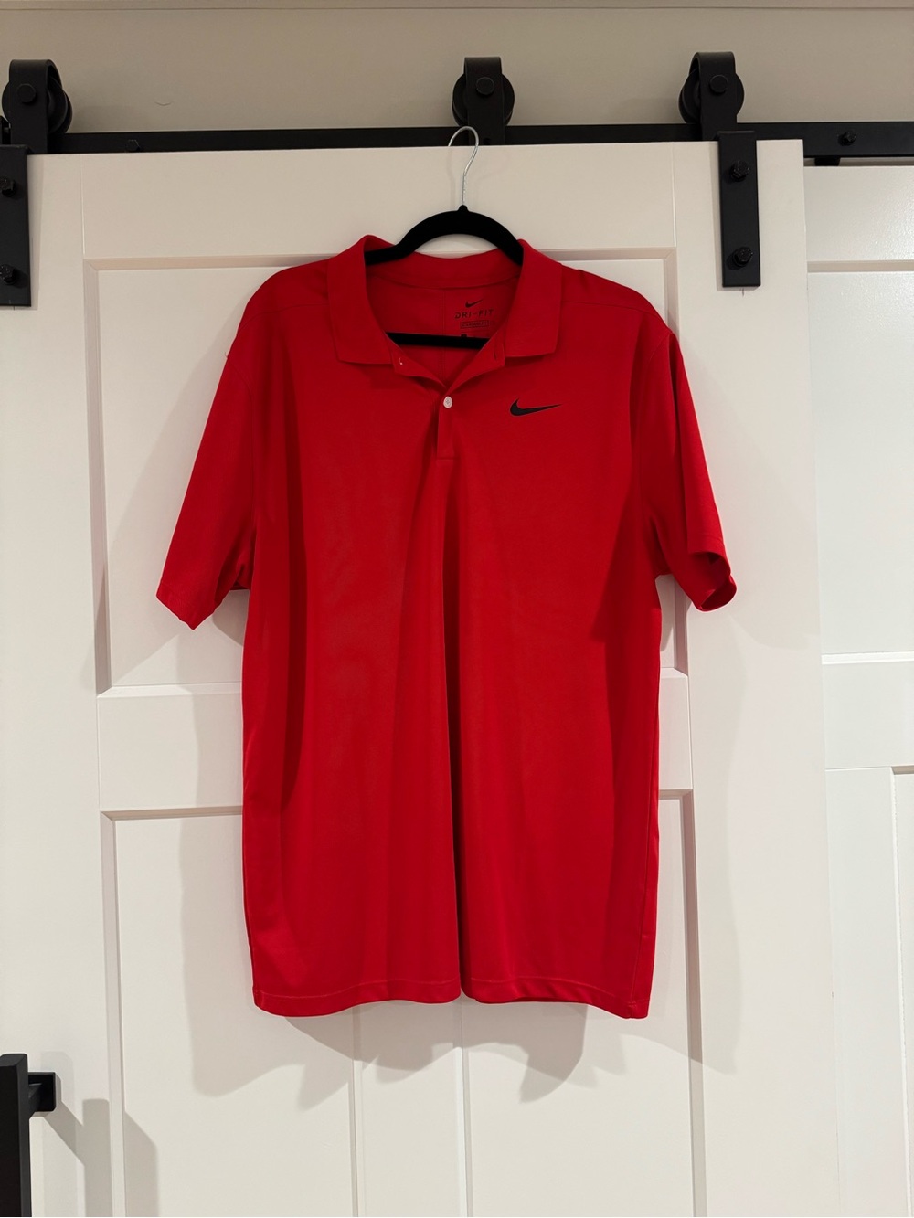 Nike Men’s Red Polo with Black Swoosh